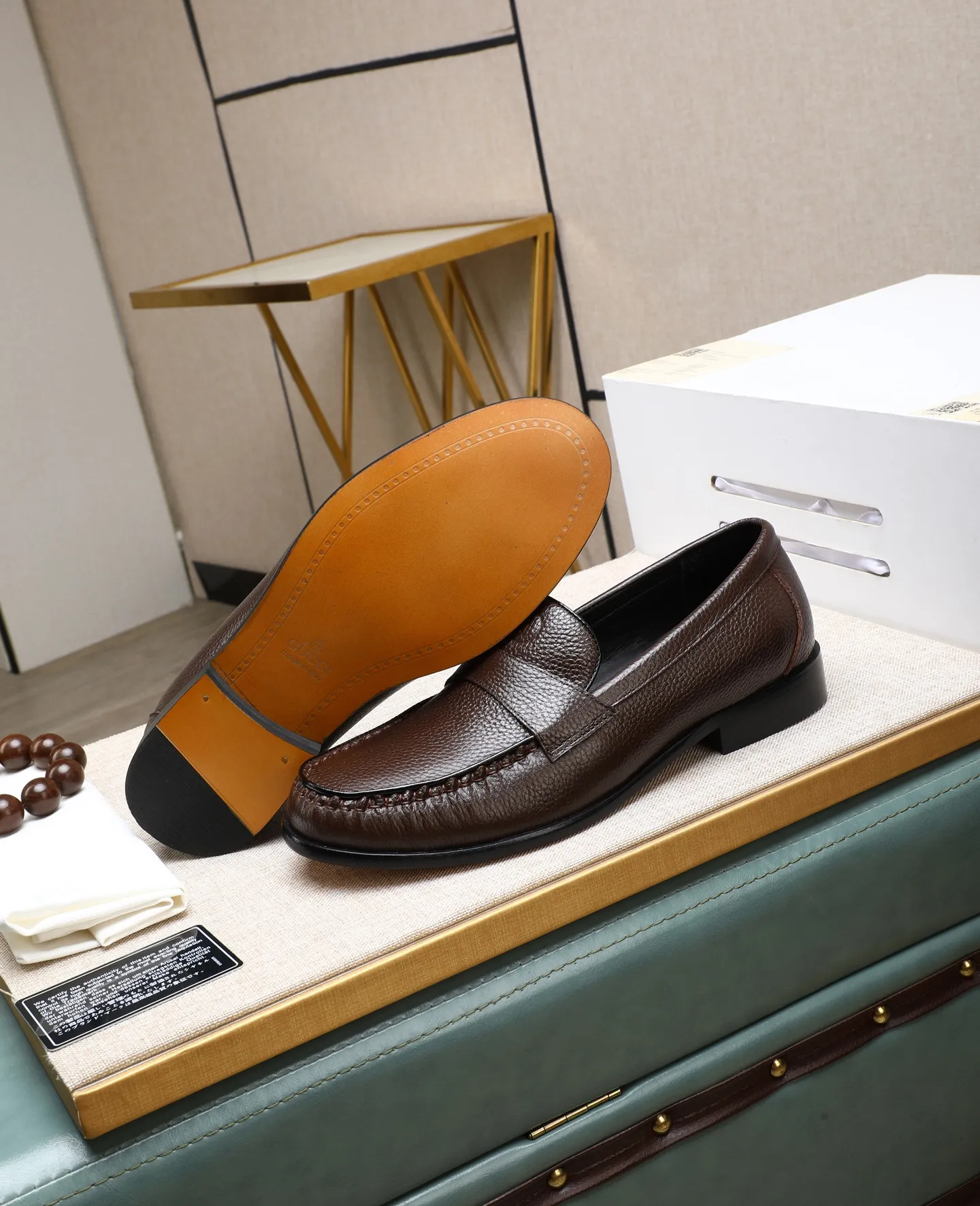 Men's shoes 💰500📛📛Original (water-dyed cow lining) GUCCI official website formal shoes🌀 Italian🇮🇹imported cowhide➕Top imported water-dyed cowhide lining💋Finely handmade Original bottom, the real thing looks better when photographed in person Standard size 38-44 (45 46 custom-made)